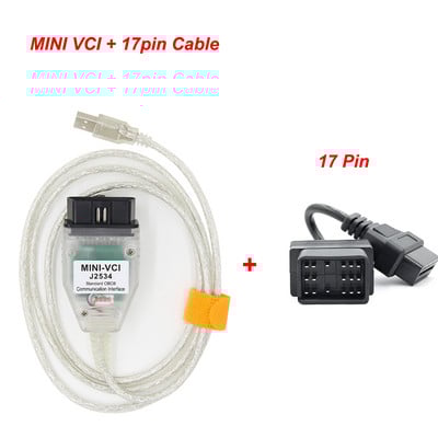 mini vci pentru Toyota TIS Techstream V18.00.008 minivci FTDI pentru J2534 Scanner automat OBD OBD2 Cablu de diagnosticare auto Cablu MINI-VCI