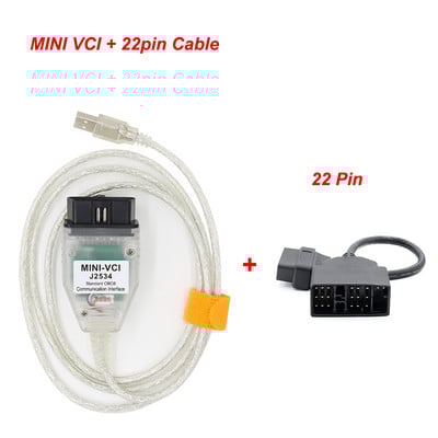 mini vci pentru Toyota TIS Techstream V18.00.008 minivci FTDI pentru J2534 Scanner automat OBD OBD2 Cablu de diagnosticare auto Cablu MINI-VCI