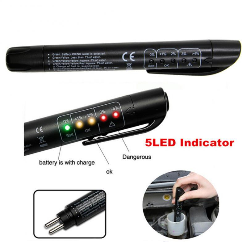 1 τμχ Brake Fluid Testerpen 5 LED Indicator Electronic Auto Liquid Fluid Oil Testing ForDOT 3 DOT4 DOT5 Brake Fluid Car Supplies
