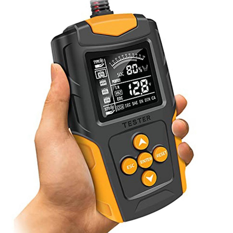 Tester baterie auto 12V 24V Tester baterie CCA Analizor de rezistență internă Instrument de măsurare a bateriei Motocicletă N3K8