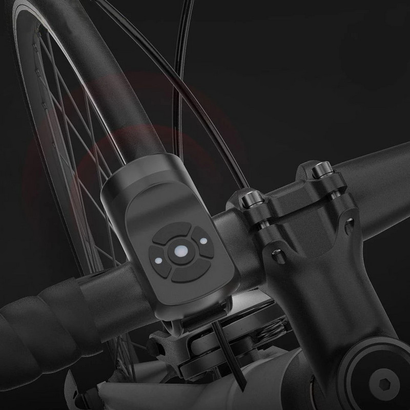 Dviračio garso signalas Motociklo elektrinis varpo garsinis signalas, 4 režimų USB įkraunamas kalnų dviračių dviračių apsaugos nuo vagystės signalizacijos garso signalo dviračio priedai