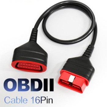 60cm OBD2 диагностичен удължителен кабел 16-пинов мъжки към 16-пинов женски OBD конектор за 12V 24V дизелов автомобил Gaslion ELM327 OBD Extend