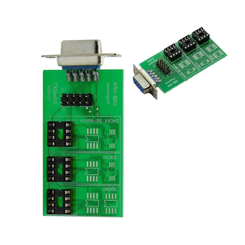UPA USB V1.3 Xprog ECU lustų derinimo programuotojas Eeprom plokštės adapteris su SOP8 SOIC8 spaustuku 24CXX ir 25 / 95XXX 93CXX 35080 lustams