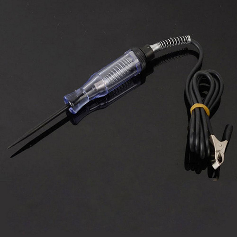 Tester de circuit de tensiune pentru autoturisme pentru autoturisme Test de autoturism Voltmet cu sondă lungă Bec pentru pix Întreținere auto 6V-24V DC