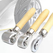 Roller Auto Patch Roller pentru repararea roților de motocicletă cu mâner din lemn Kit de reparare a anvelopelor auto Instrument de reparare a anvelopelor pentru accesorii auto