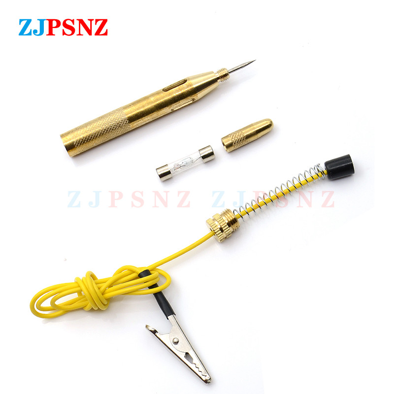 DC6V-24V Tester de tensiune pentru circuitul motocicletei pentru mașină, siguranțe și prize de lumină Test Pen Cablu și clemă Tester pentru circuite Stilo de testare