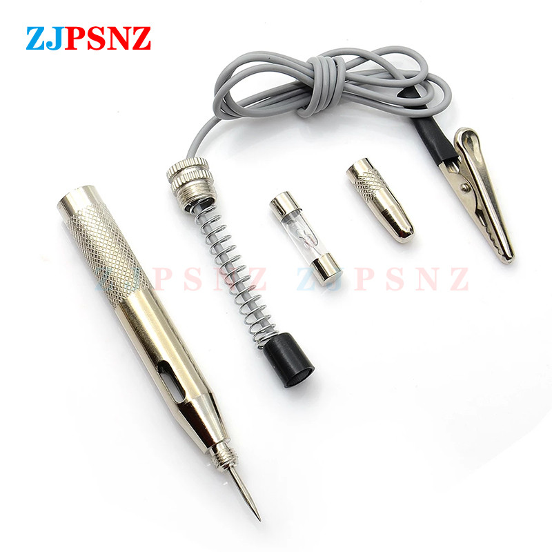 DC6V-24V Tester de tensiune pentru circuitul motocicletei pentru mașină, siguranțe și prize de lumină Test Pen Cablu și clemă Tester pentru circuite Stilo de testare