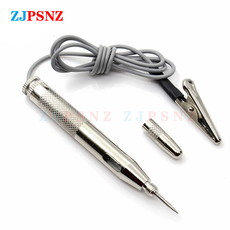 DC6V-24V Tester de tensiune pentru circuitul motocicletei pentru mașină, siguranțe și prize de lumină Test Pen Cablu și clemă Tester pentru circuite Stilo de testare