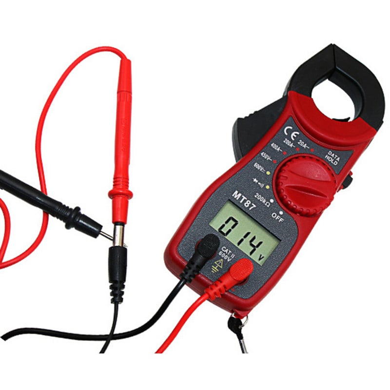Multimetru cu clemă digitală universal MT-87 pentru testarea rezistenței curentului de tensiune Pentru testul de tensiune AC DC cu diodă sonoră pornit-oprit