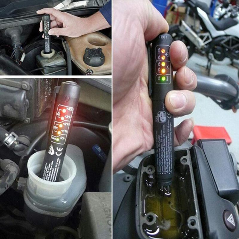 Tester lichid de frână Stilo Testare automată a lichidelor 5 LED-uri Afișaj cu indicatori LED Verificare calității uleiului de frână Accesorii auto noi Instrumente de reparație auto