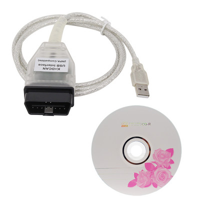BMW INPA K+DCAN K DCAN USB interfeisa pilna diagnostika 20PIN E-DIABAS OBDII kabelim