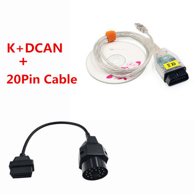 BMW K DCAN Switchi OBDII diagnostikakaabli jaoks BMW K+DCAN USB liidese jaoks Ediabas KD CAN OBD2 diagnostikaskanner FT232RL
