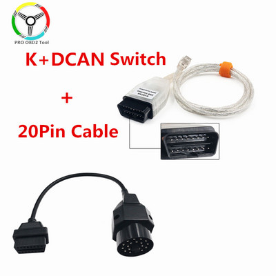 BMW K DCAN Switchi OBDII diagnostikakaabli jaoks BMW K+DCAN USB liidese jaoks Ediabas KD CAN OBD2 diagnostikaskanner FT232RL