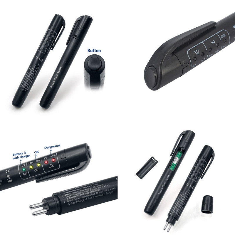 Tester de lichid de frână pentru mașină Stilo de testare a uleiului Instrument de testare pentru autovehicule LED DOT3/4/5.1 Testarea umidității Accesorii auto