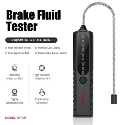 BF100 Автомобилен тест за спирачна течност Тестер Мотоциклетни спирачни спирачки Bleeding Oil Liquid Diagnostic Tool Probe Pen For DOT3 DOT4 DOT5.1 Universal