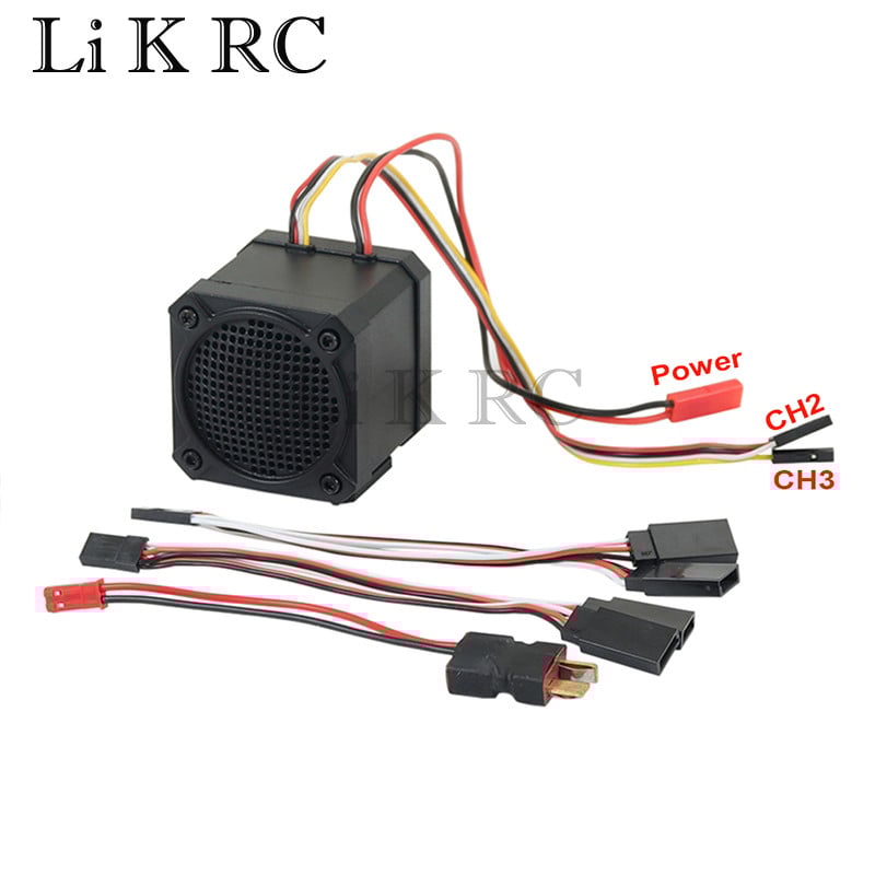 Simulator de sunet al motorului de mașină RC, difuzor de claxon de control CH3 pentru camion cu șenile la scară 1/10, barcă de motociclete TRX4 SCX10