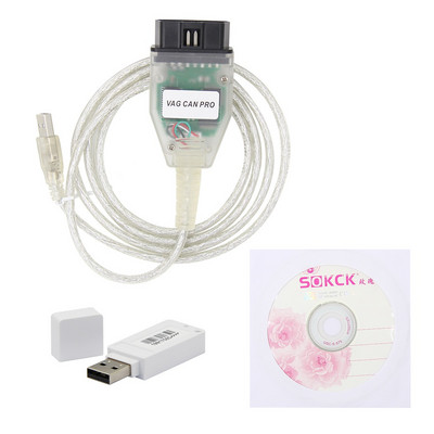VCP VAG Can Pro 5.5.1 ar Dongle OBD OBD2 VW/Audi automašīnu diagnostikas kabelim VCP skenera automātiskais rīks CAN BUS+UDS+ K-line UDS