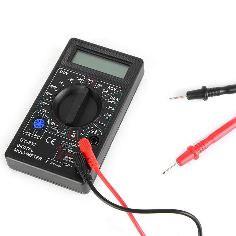 DT-832 Mini Pocket Digitális Multiméter 1999 Számok Volt Amper Ohm Dióda hFE Folytonosság Tester Ampermérő Voltmérő Ohmmérő