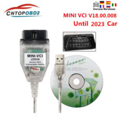 A legújabb Toyota Mini VCI TIS Techstream kábel V18.00.008 mini vci J2534 V14 OBD2 autódiagnosztikai interfész FT232RL teljes chipek