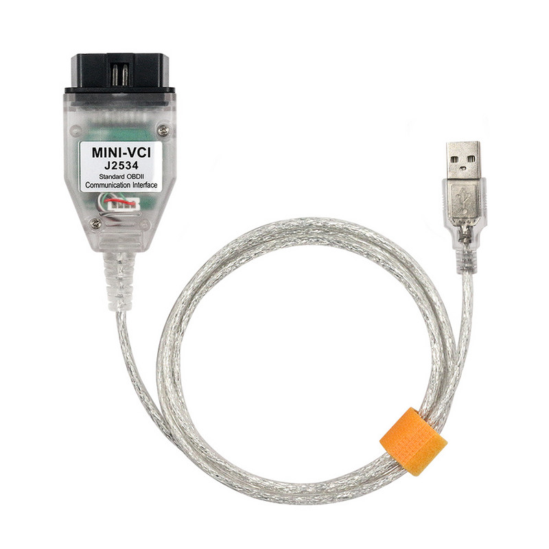 A legújabb Toyota Mini VCI TIS Techstream kábel V18.00.008 mini vci J2534 V14 OBD2 autódiagnosztikai interfész FT232RL teljes chipek