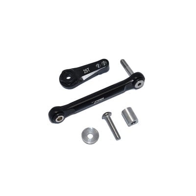 GPM Metal Aluminiu 25T Coarn braț servo direcție + tijă LOS231057+LOS231024 pentru LOSI 1/10 Lasernut U4 Tenacity DB Pro