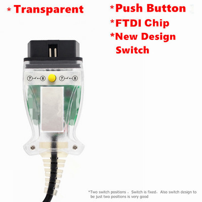 Chipuri complete FT232RL pentru BMW INPA K + DCAN K + CAN K-Line Switch FTDI OBDII Interfață de diagnosticare Adăugați cablu BMW 20Pin pentru scaner BMW