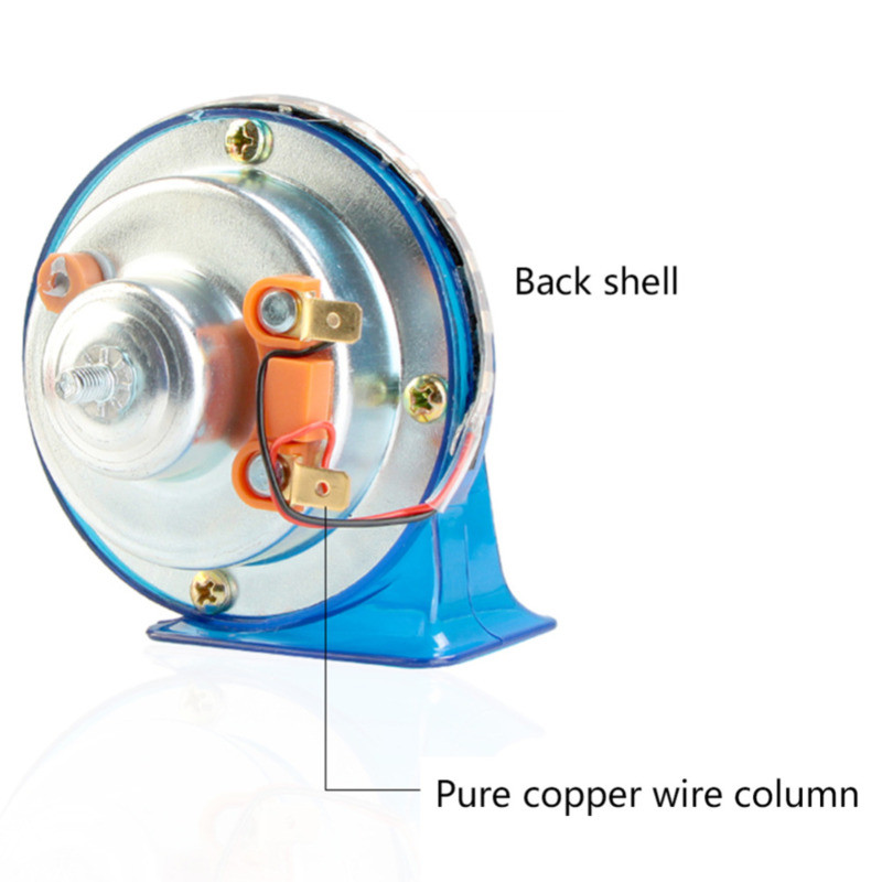 Claxon de melc de 12V cu lumină LED Difuzor voce tare Claxon de aer claxon de aer de melc impermeabil sirenă tare cu lampă LED
