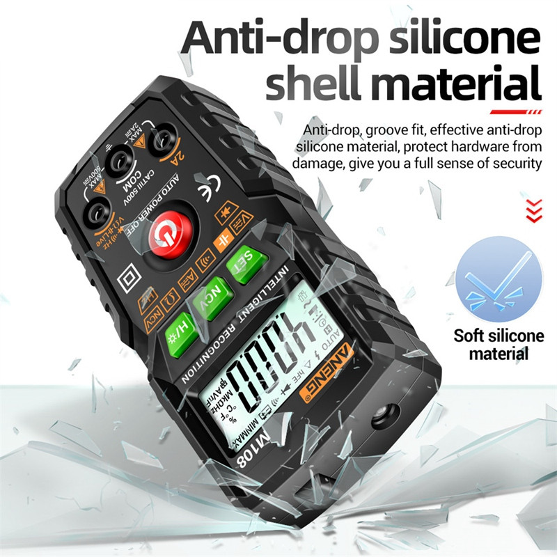 Multimetru inteligent ANENG M108 Digital 4000 de numără Mini tester auto True RMS NCV 1000V AC DC Tester de tensiune Contor portabil