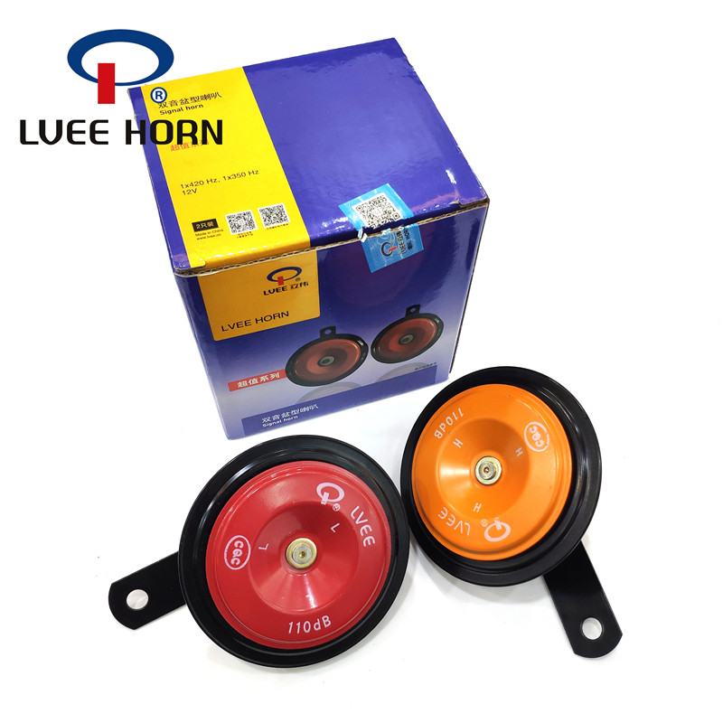 LVEE DL126L Kit claxon electric universal pentru motociclete 12V MAȘINĂ Difuzoare rotunde rezistente la apă pentru scooter, ciclomotor, Dirt Bike ATV