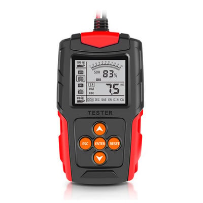 E-FAST 12V 24V autó akkumulátor teszter LCD akkumulátor elemző töltés tesztelés automatikus diagnosztikai eszköz gél AGM WET CA SLA akkumulátor CCA IR SOH