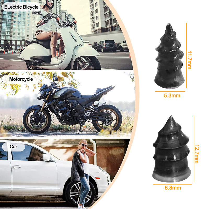 Motociklų Vakuuminis Padangų Taisymo Vinys Automobilių Sunkvežimiai Motoroleris Dviračių Padangų Pramušimo Taisymo Įrankiai Universalus bekamerinis guminių vinių rinkinys