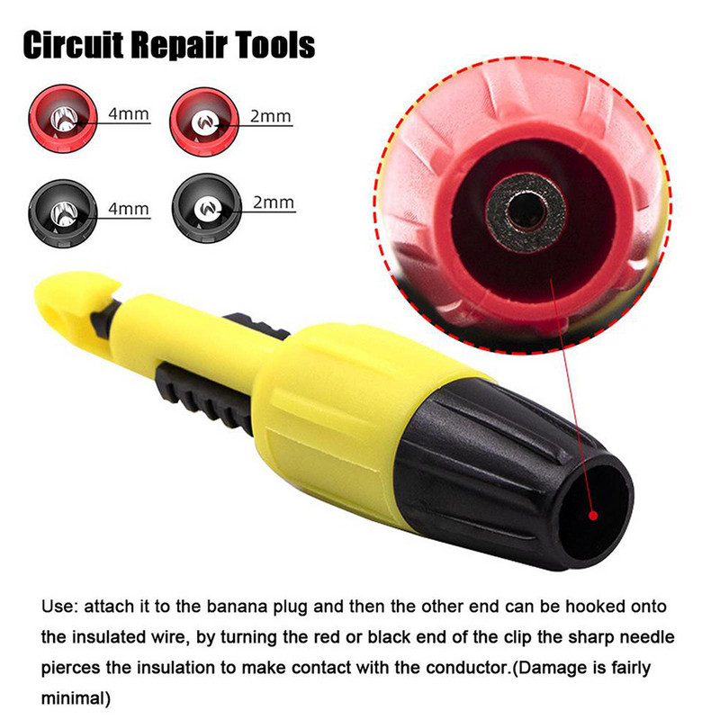 Set de cleme universale de piercing pentru izolație Instrumente de reparare a circuitului Detectare nerupere a acului de perforare a circuitului electric al mașinii