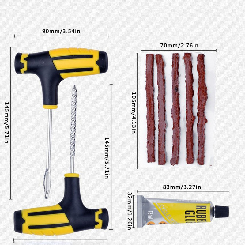 Automobilių vakuuminių padangų taisymo įrankiai Automobilių padangų taisymo rinkiniai Strip Fast Glue Skystis Profesionalus nešiojamas kompaktiškas