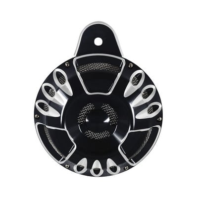 Claxon Motocicletă Capac difuzor Ansamblu Claxoane Negru/Crom pentru Harley Touring Electra Glide FLHR FLHX 91-17 Sportster XL 2007-up