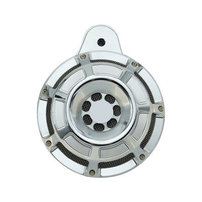 Claxon Motocicletă Capac difuzor Ansamblu Claxoane Negru/Crom pentru Harley Touring Electra Glide FLHR FLHX 91-17 Sportster XL 2007-up