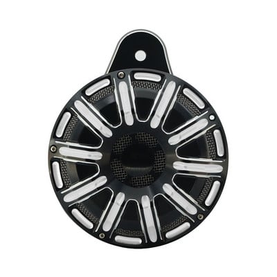 Claxon Motocicletă Capac difuzor Ansamblu Claxoane Negru/Crom pentru Harley Touring Electra Glide FLHR FLHX 91-17 Sportster XL 2007-up