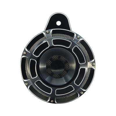 Claxon Motocicletă Capac difuzor Ansamblu Claxoane Negru/Crom pentru Harley Touring Electra Glide FLHR FLHX 91-17 Sportster XL 2007-up