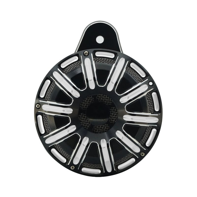 Claxon Motocicletă Capac difuzor Ansamblu Claxoane Negru/Crom pentru Harley Touring Electra Glide FLHR FLHX 91-17 Sportster XL 2007-up