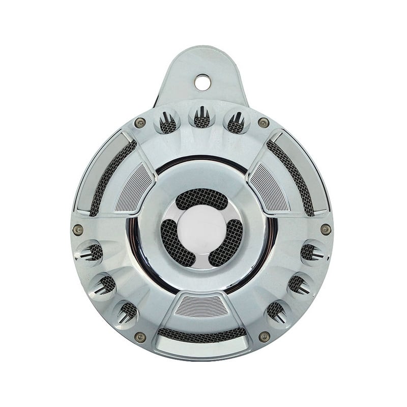 Claxon Motocicletă Capac difuzor Ansamblu Claxoane Negru/Crom pentru Harley Touring Electra Glide FLHR FLHX 91-17 Sportster XL 2007-up