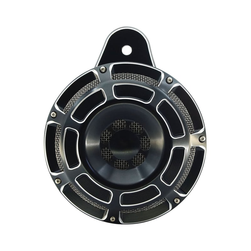 Claxon Motocicletă Capac difuzor Ansamblu Claxoane Negru/Crom pentru Harley Touring Electra Glide FLHR FLHX 91-17 Sportster XL 2007-up