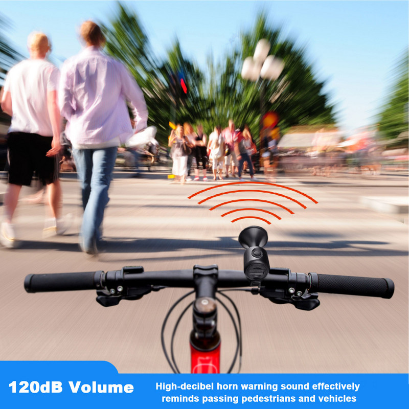 Clopoțel electric pentru bicicletă Claxon pentru bicicletă de munte 120dB Super tare rezistent la apă Bicicletă rutieră M TB Sonerie electrică Accesorii pentru ciclism