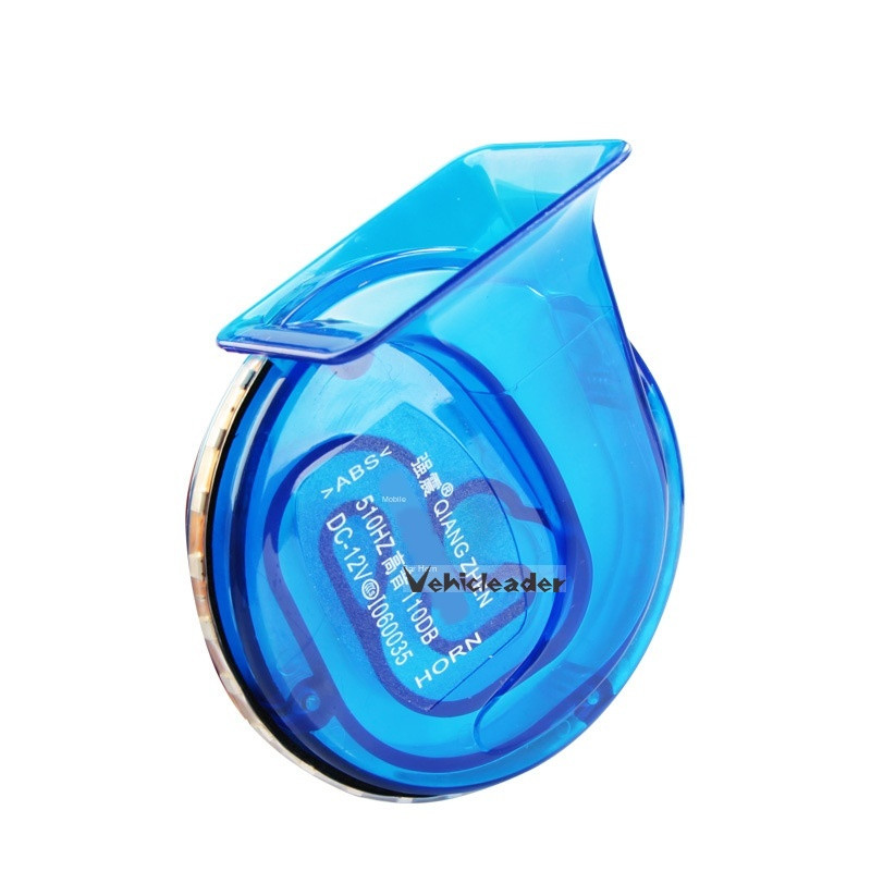 12V Csigakürt LED-es Light Loud Voice Hangszóróval Légkürt Auto Vízálló Snail Air Motorkürt Sziréna Hangos LED-lámpával