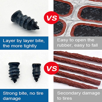 Vacuum Tire Repair Set Nail Kit for Wheels Car Motorcycle Scooter Rubber Tubeless Tire Repair Tool Glue Free Repair Tire Nail