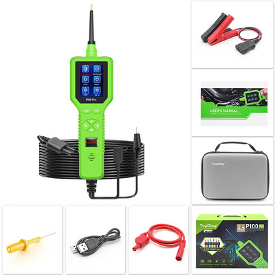 Topdiag P100 Pro Power Scan 12V 24V Auto Camion Tester de circuit electric Sondă Tester baterie auto Instrument pentru automobile PK Autel PS100