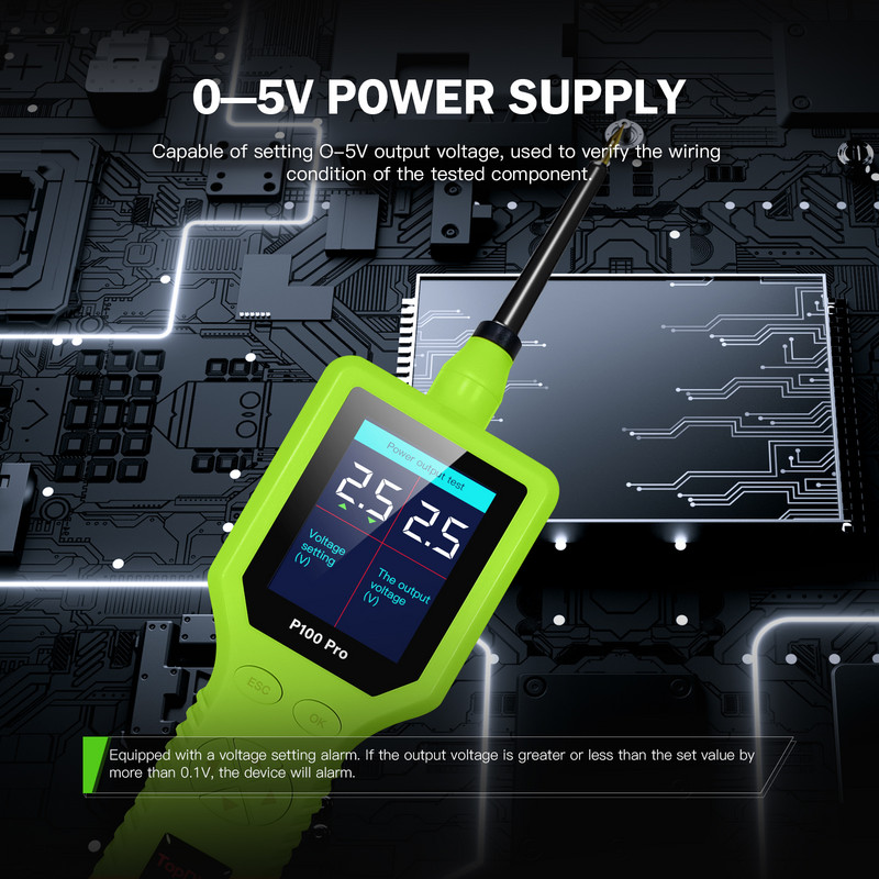 Topdiag P100 Pro Power Scan 12V 24V Auto Camion Tester de circuit electric Sondă Tester baterie auto Instrument pentru automobile PK Autel PS100