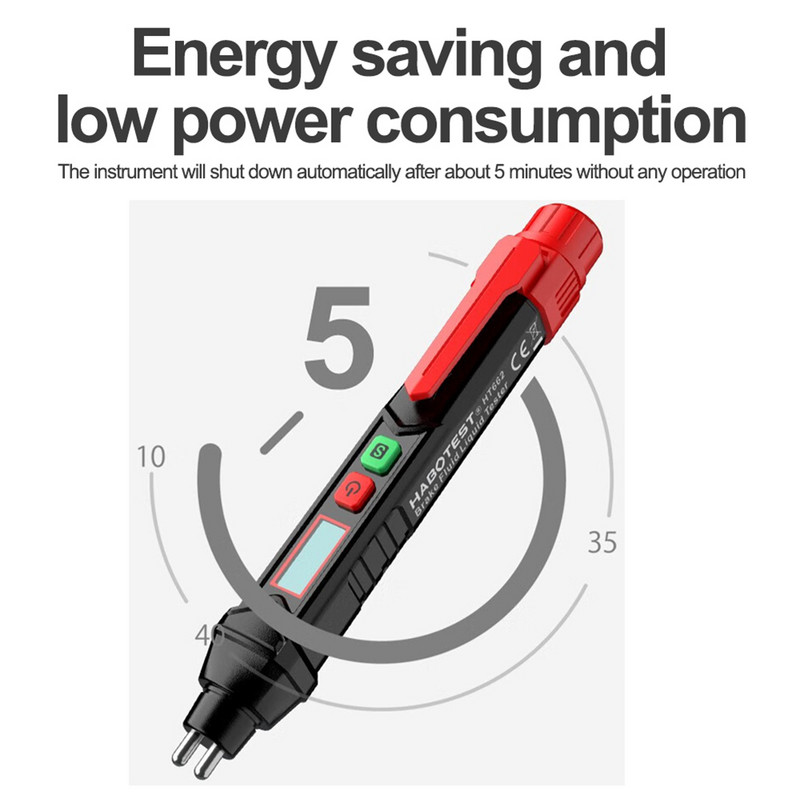 Automobilio stabdžių skysčio testeris skaitmeninis didelio tikslumo stabdžių skysčio detektorius, skirtas DOT3/DOT4/DOT5.1 LCD ekranui su foninio apšvietimo testerio rašikliu