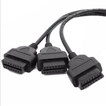 50CM OBD2 сплитер кабел OBD2 удължаване на кабели 1 към 3 преобразувател адаптер 16pin OBDII мъжки към женски удължителен кабел за свързване КАБЕЛ