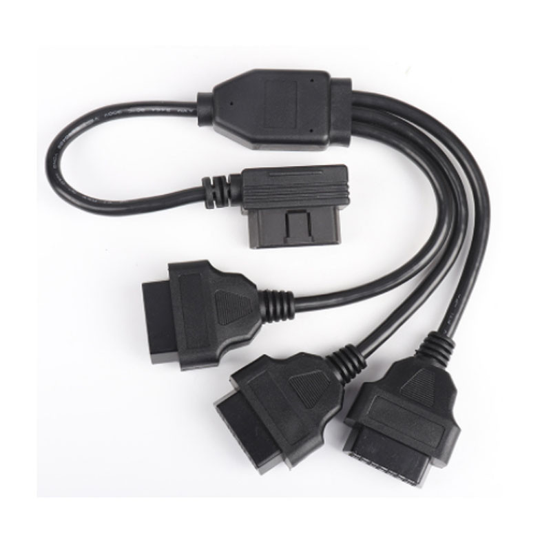 50CM OBD2 сплитер кабел OBD2 удължаване на кабели 1 към 3 преобразувател адаптер 16pin OBDII мъжки към женски удължителен кабел за свързване КАБЕЛ