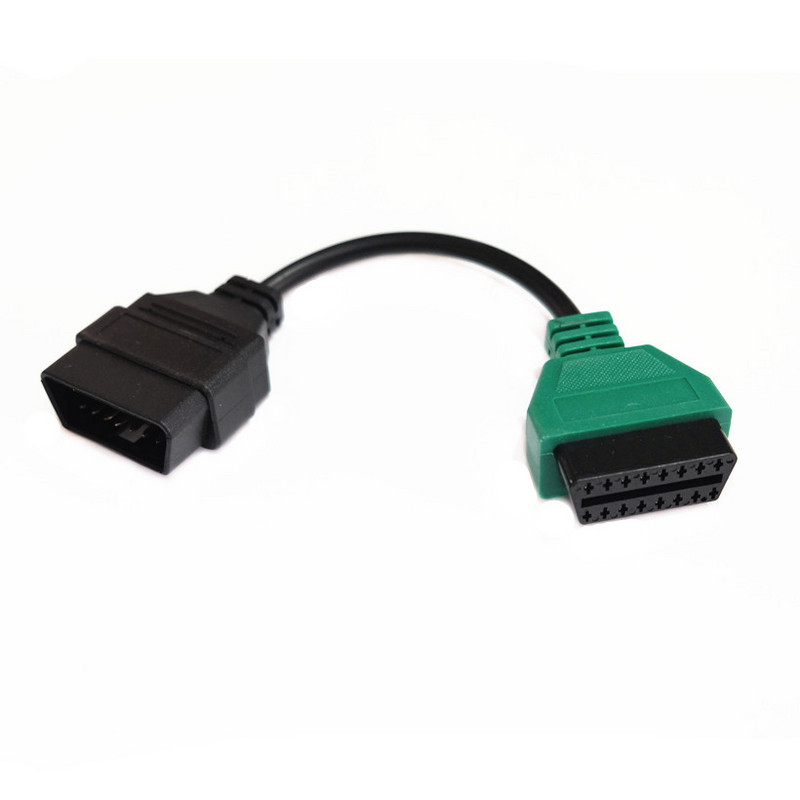 4 db/szett Fiat Ecu Scan adapterhez csatlakozó 16 tűs OBD2 16 tűs kábel OBD kábel Fiat Alfa Romeo három színhez (4 db/készlet)