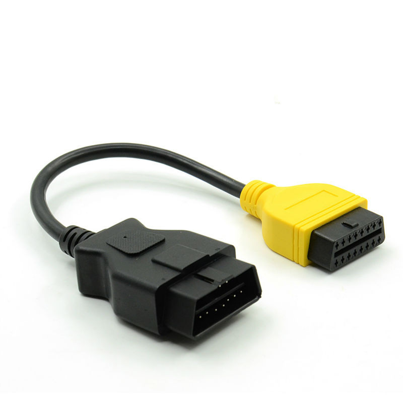 4 db/szett Fiat Ecu Scan adapterhez csatlakozó 16 tűs OBD2 16 tűs kábel OBD kábel Fiat Alfa Romeo három színhez (4 db/készlet)